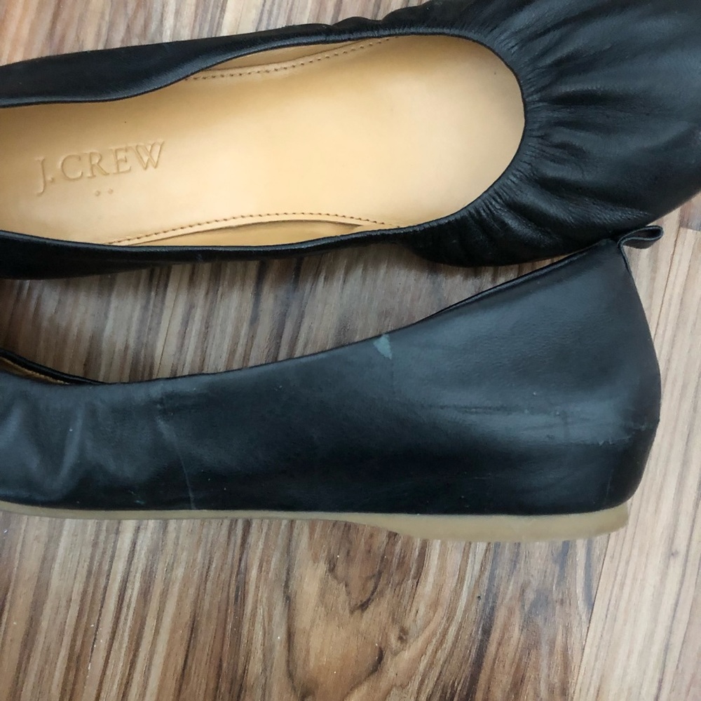 JCrew Anya Ballet Flat Black Leather 7 - Picture 8 of 8